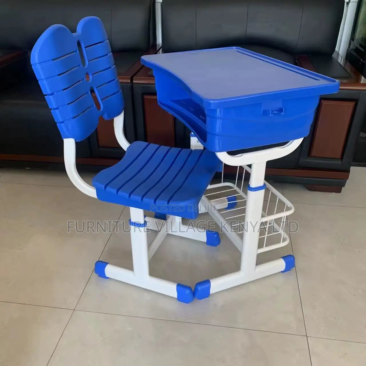 Modern Plastic Adjustable Kid's Desk And Chair Set