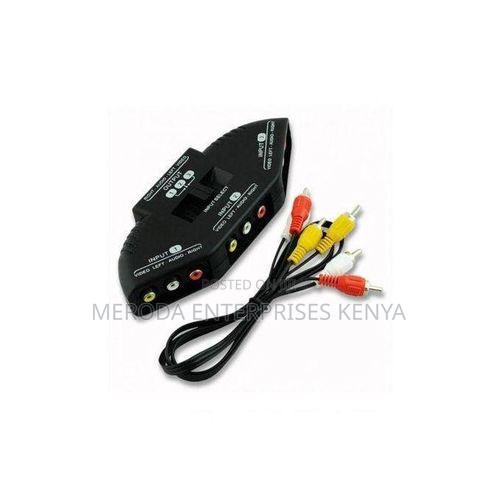 3 Way Audio Video Av Rca Switch Splitter