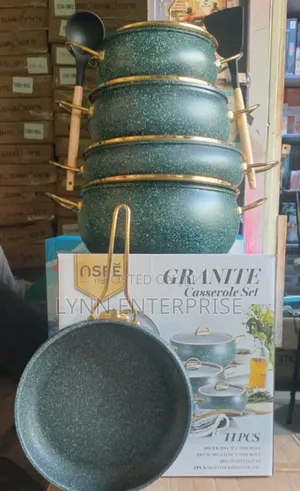 Granite Cosserole 11pcs Cookware Colour Green Now