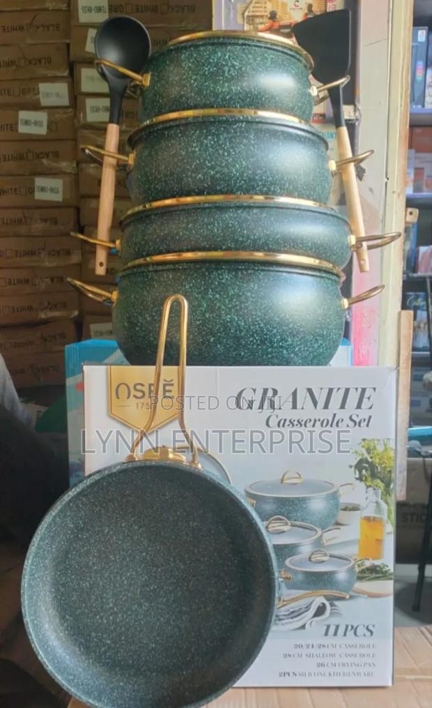 Granite Cosserole 11pcs Cookware Colour Green Now