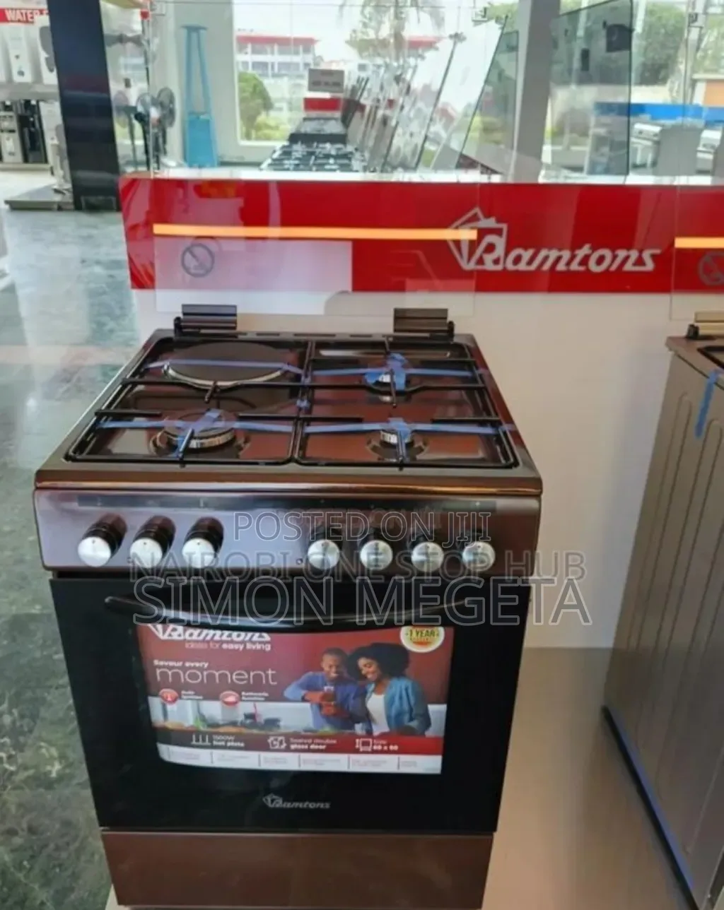 Brown New Ramtons 60*60 Standing Cooker 3g 1e.