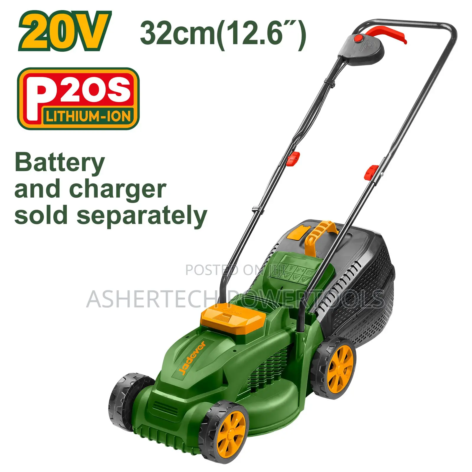 Jadever Jdlkp530 Cordless Lawn Mower 20v