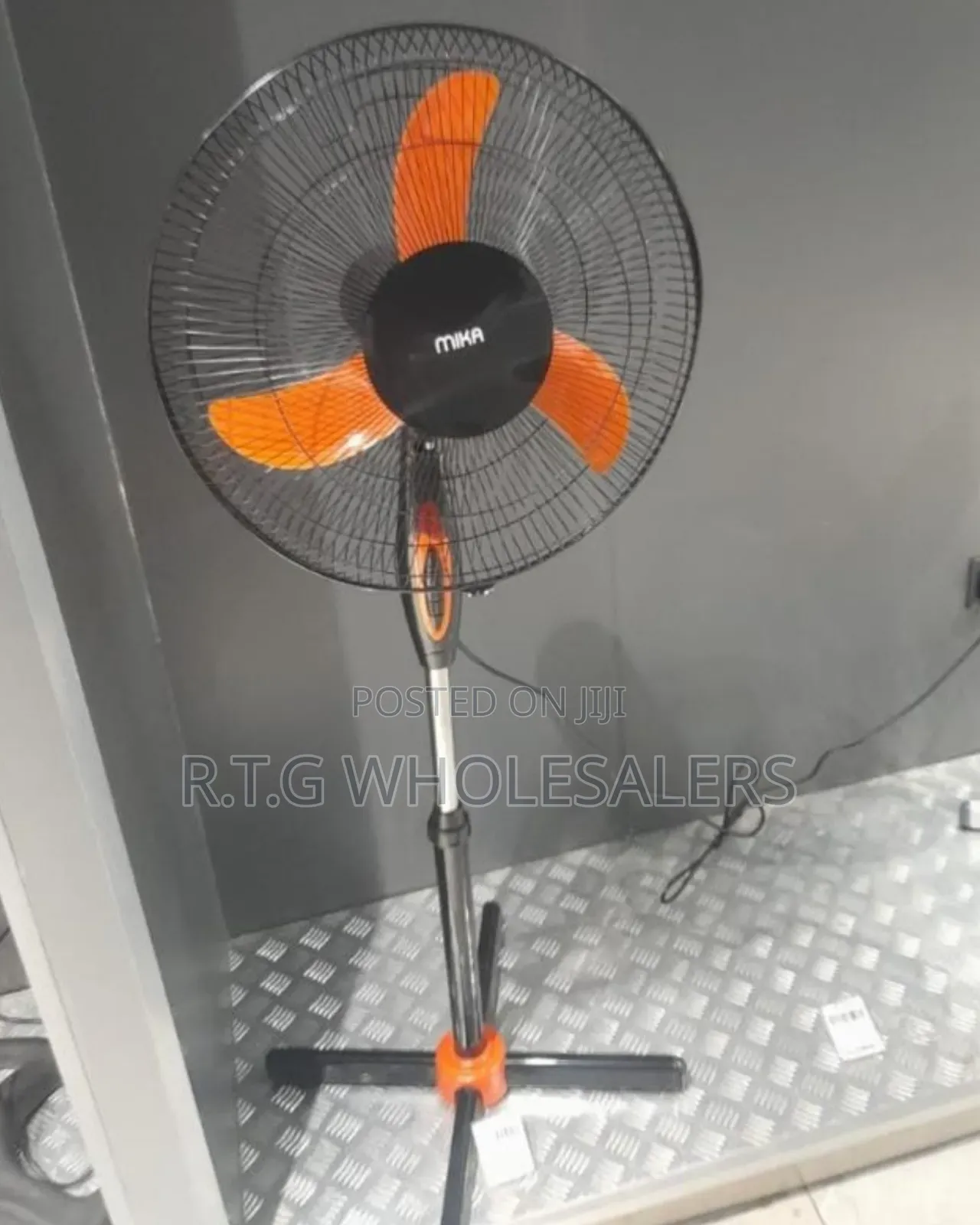 Mika 16” Standing Fan Orange Black