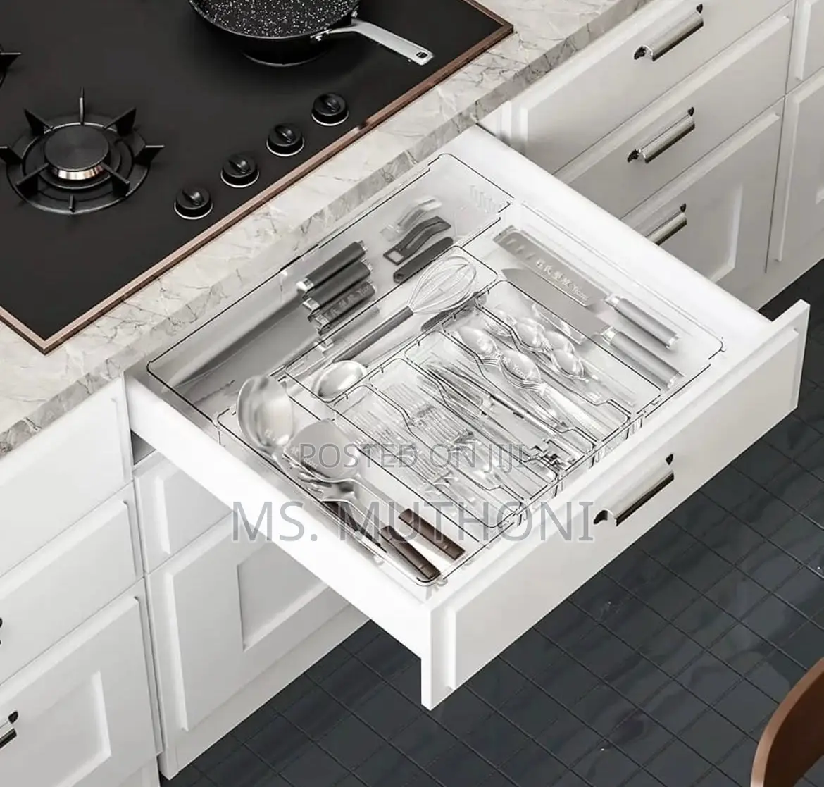 Multifunctional Expandable Acrylic Drawer/Cutlery Organizer*