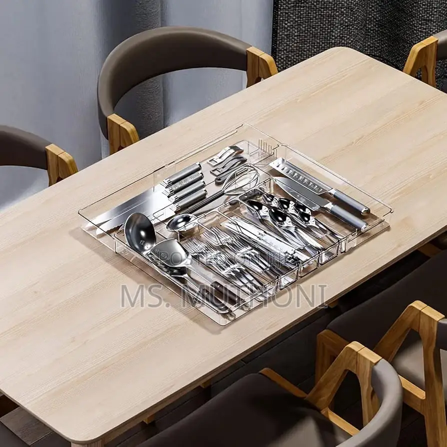 Multifunctional Expandable Acrylic Drawer/Cutlery Organizer*
