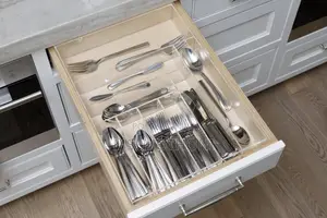 Multifunctional Expandable Acrylic Drawer/Cutlery Organizer*