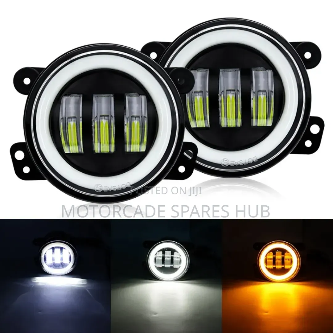Led Universal Fog Lights With DRL Indicator Fit Most Cars