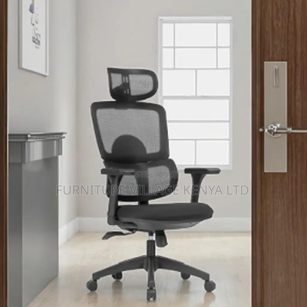 High-back Modern Study Chair With Adjustable Arms