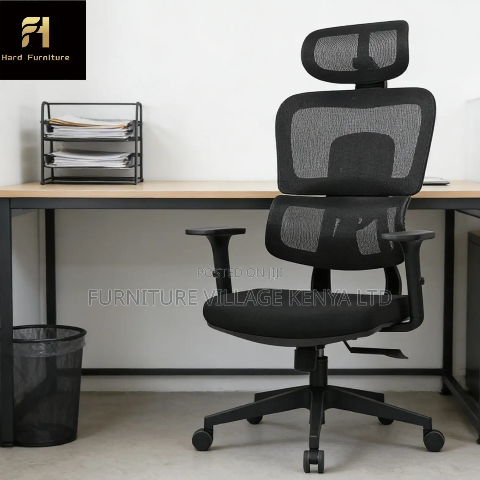 High-back Modern Study Chair With Adjustable Arms