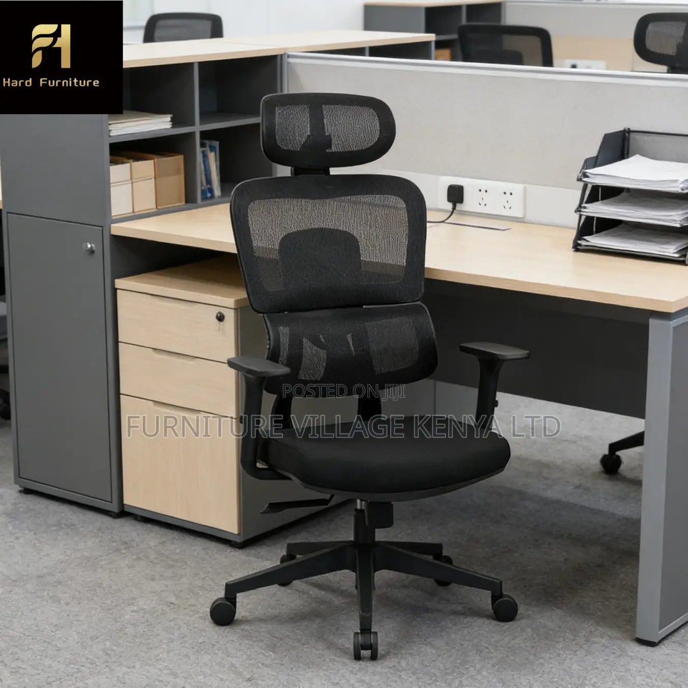 High-back Modern Study Chair With Adjustable Arms