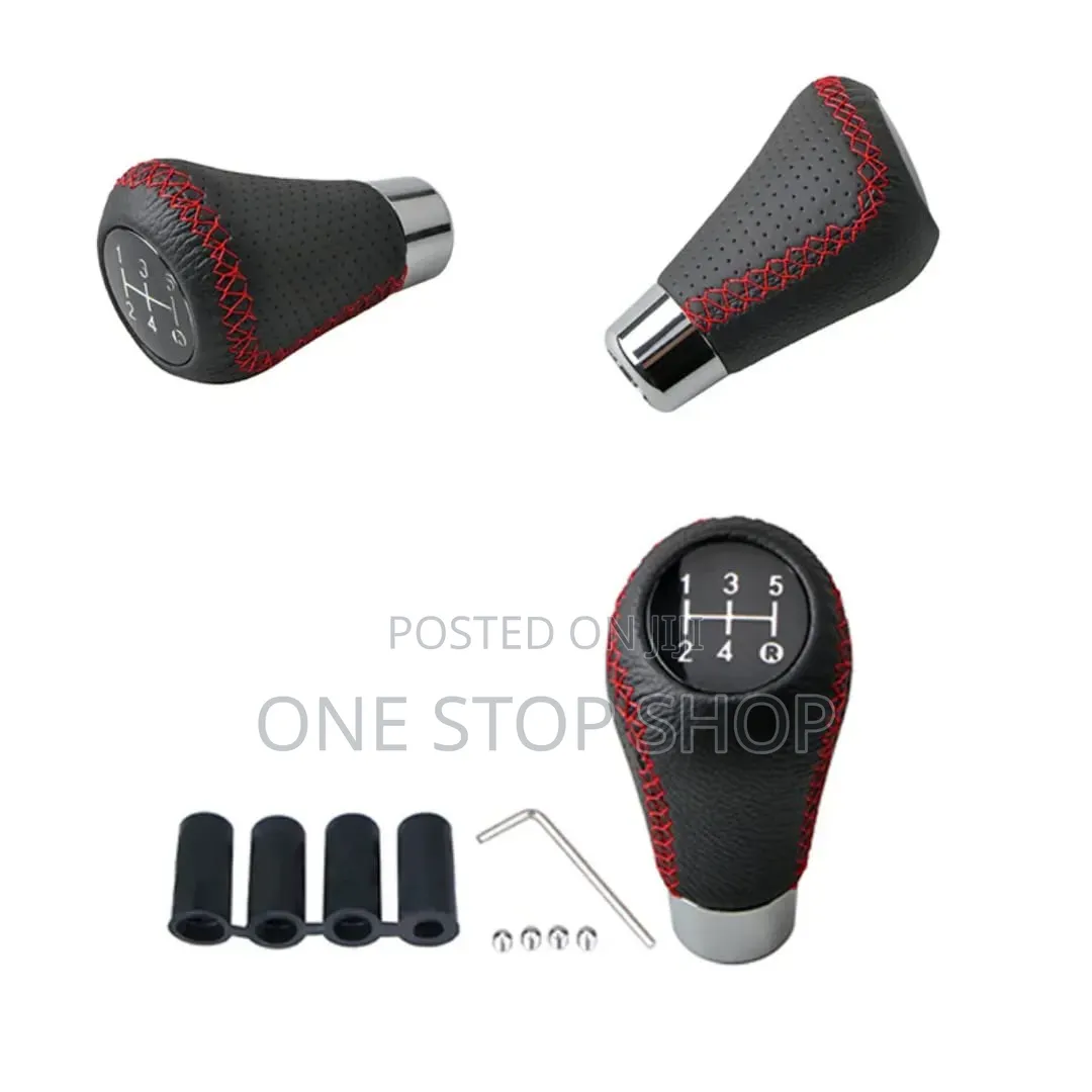 5 Speed Gear Knob Leather And Aluminum