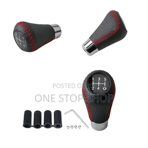 5 Speed Gear Knob Leather And Aluminum