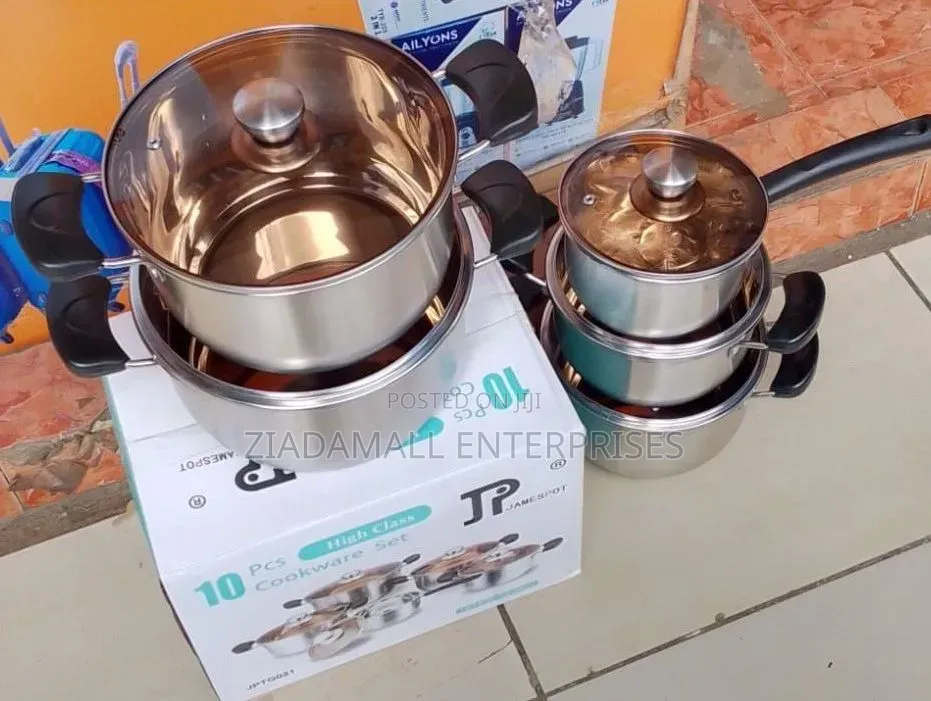 Jp Stainless Cookware Set Complete 10-Piece Set for Versatile Kitchens