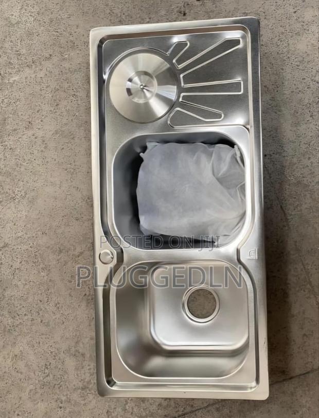 Double Bowl Side Bin Kitchen Sink