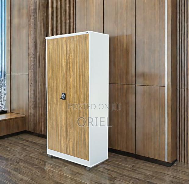 Office Cabinet : Office Steel 2-Door Brown Filing Cabinet - thumbnail 6