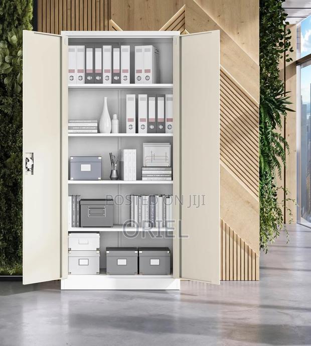 Office Cabinet : Office Steel 2-Door Brown Filing Cabinet - thumbnail 7