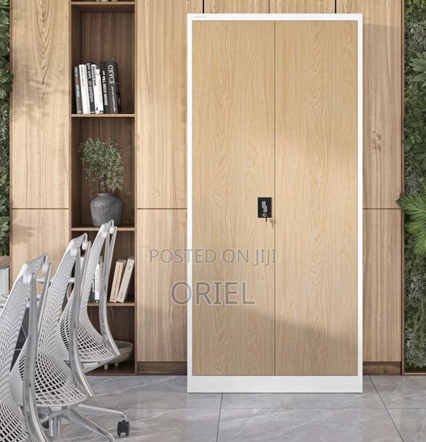 Office Cabinet : Office Steel 2-Door Brown Filing Cabinet - thumbnail 8