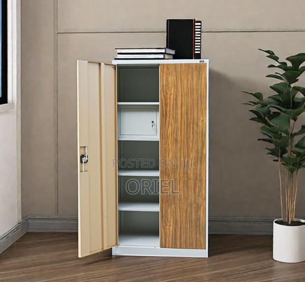 Office Cabinet : Office Steel 2-Door Brown Filing Cabinet - thumbnail 10