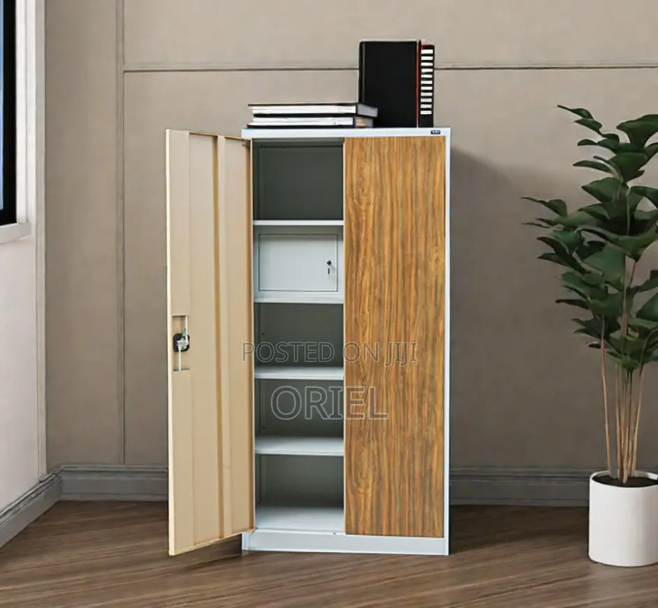Office Cabinet : Office Steel 2-Door Brown Filing Cabinet