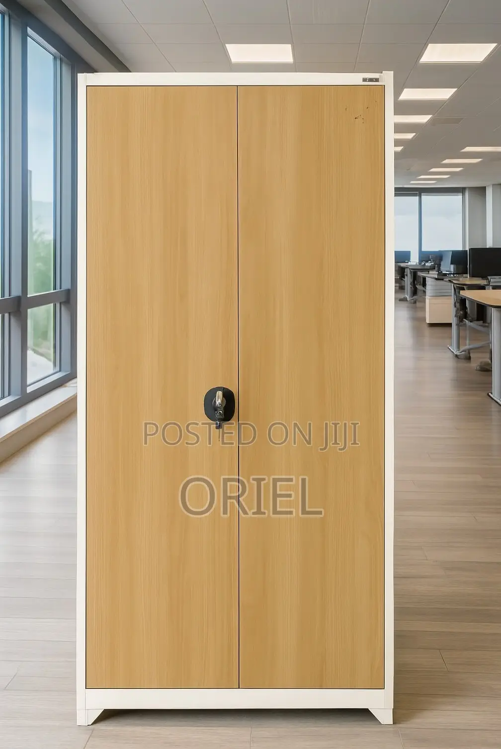 Office Cabinet : Office Steel 2-Door Brown Filing Cabinet