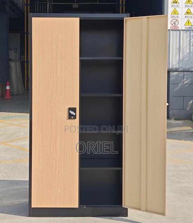Office Cabinet : Office Steel 2-Door Brown Filing Cabinet - thumbnail 16