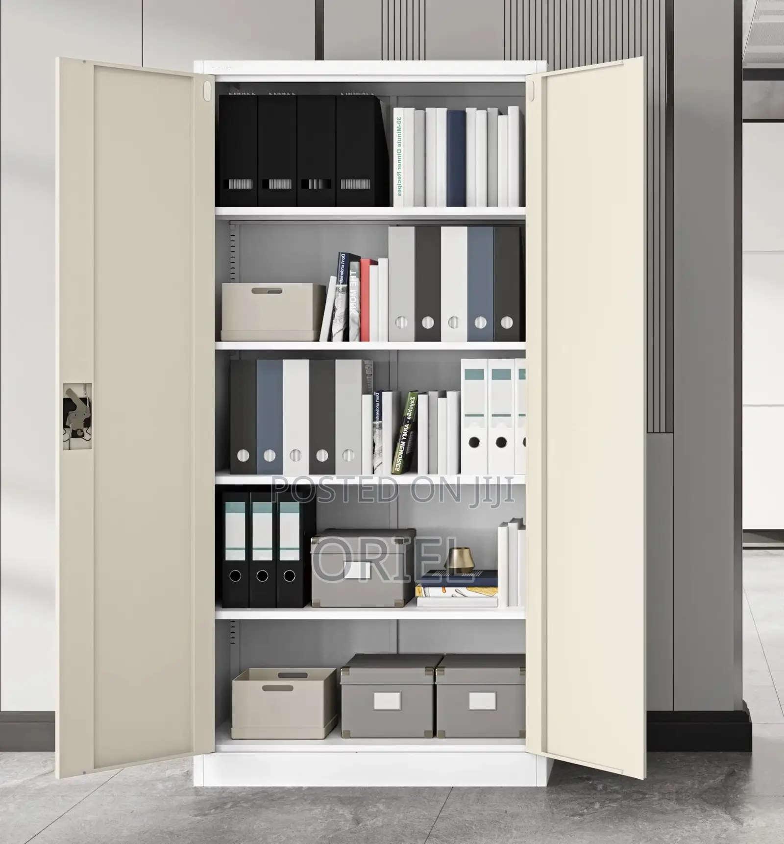 Office Cabinet : Office Steel 2-Door Brown Filing Cabinet