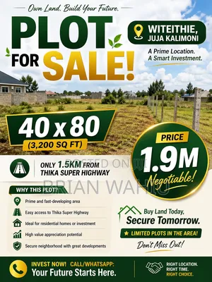  40x80 Plot for Sale in Witeithie, Juja Kalimoni – Prime Location!