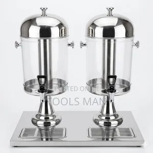 Commercial Double Juice Dispenser Stainless Steel 16l Capacity.