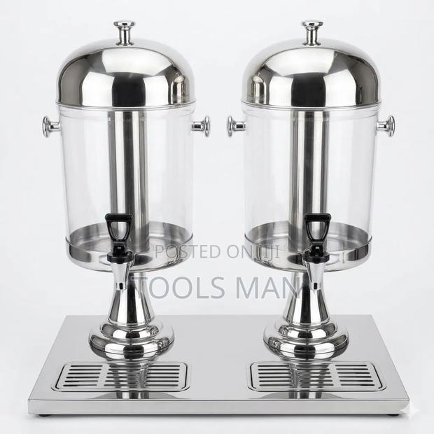 Commercial Double Juice Dispenser Stainless Steel 16l Capacity.
