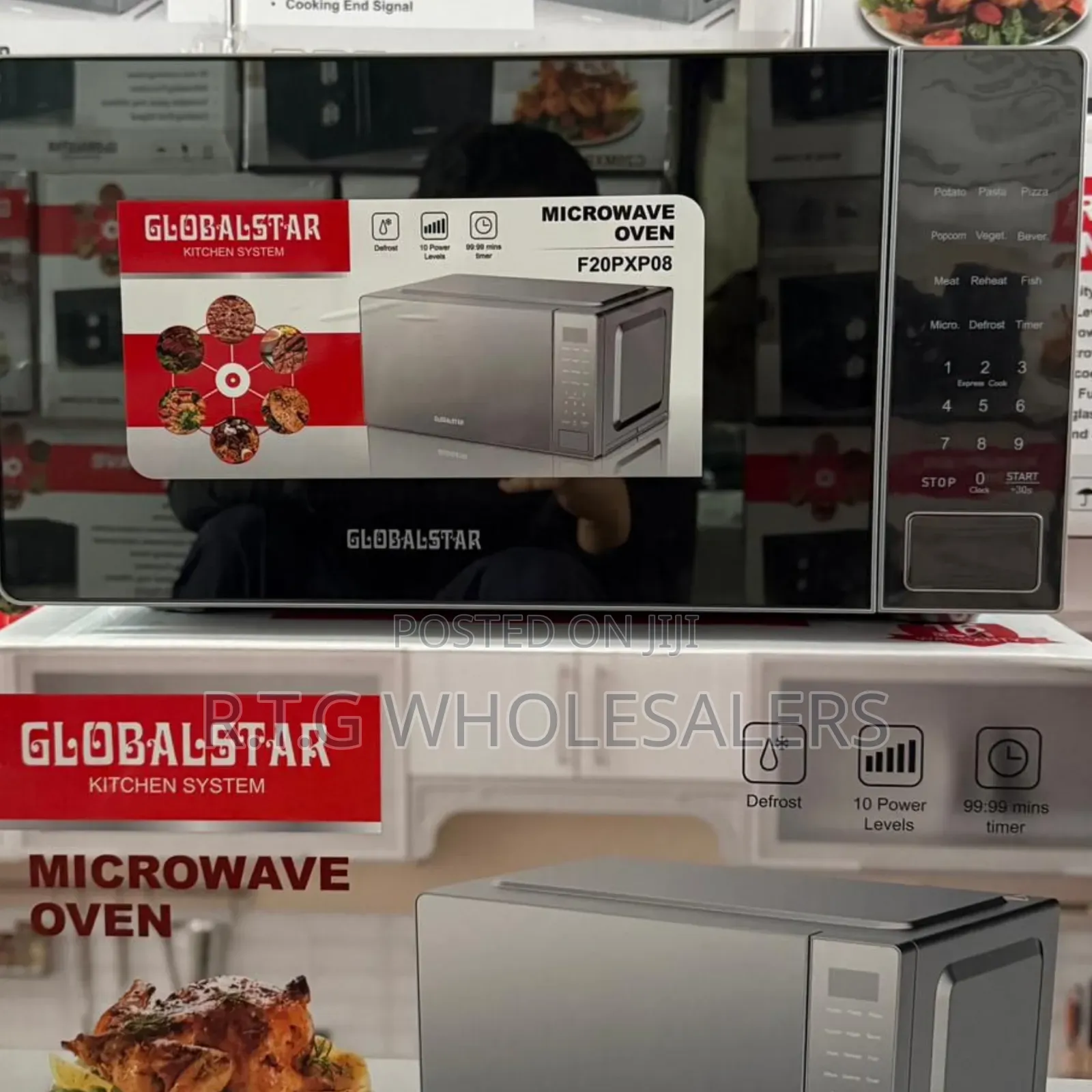 20l Silver Globalstar Digital Microwave - Compact Kitchen