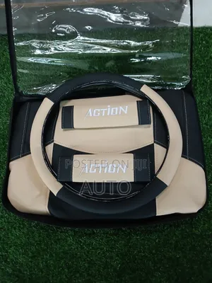 Premium Action Car Seat Covers Full Set Beige Black–Durable Universal