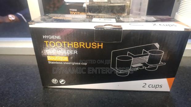Double Toothbrush Holder Stainless Steel - thumbnail 2