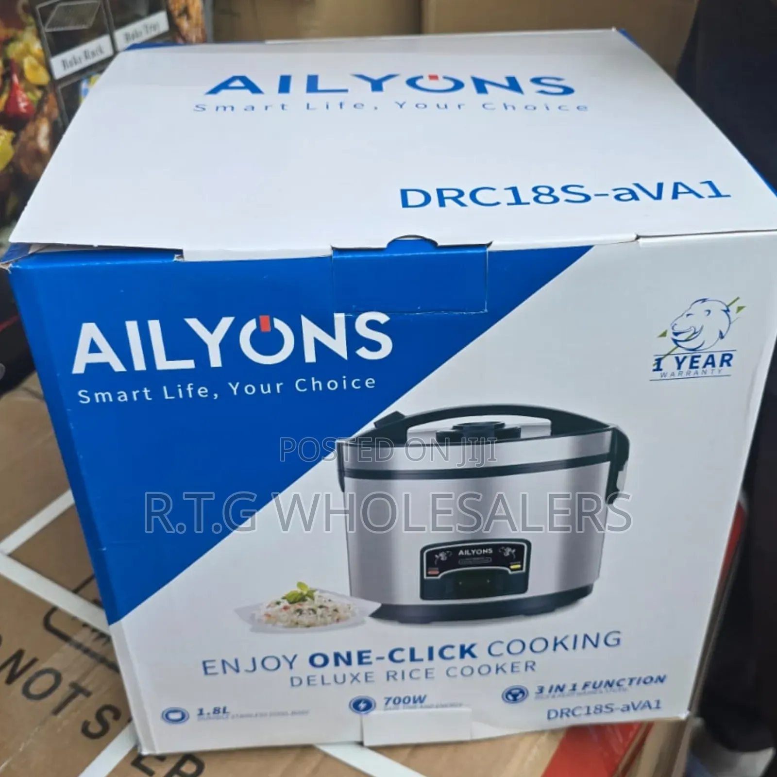 Ailyons 1.8l Rice Cooker – Quick Cook Keep Warm Pot