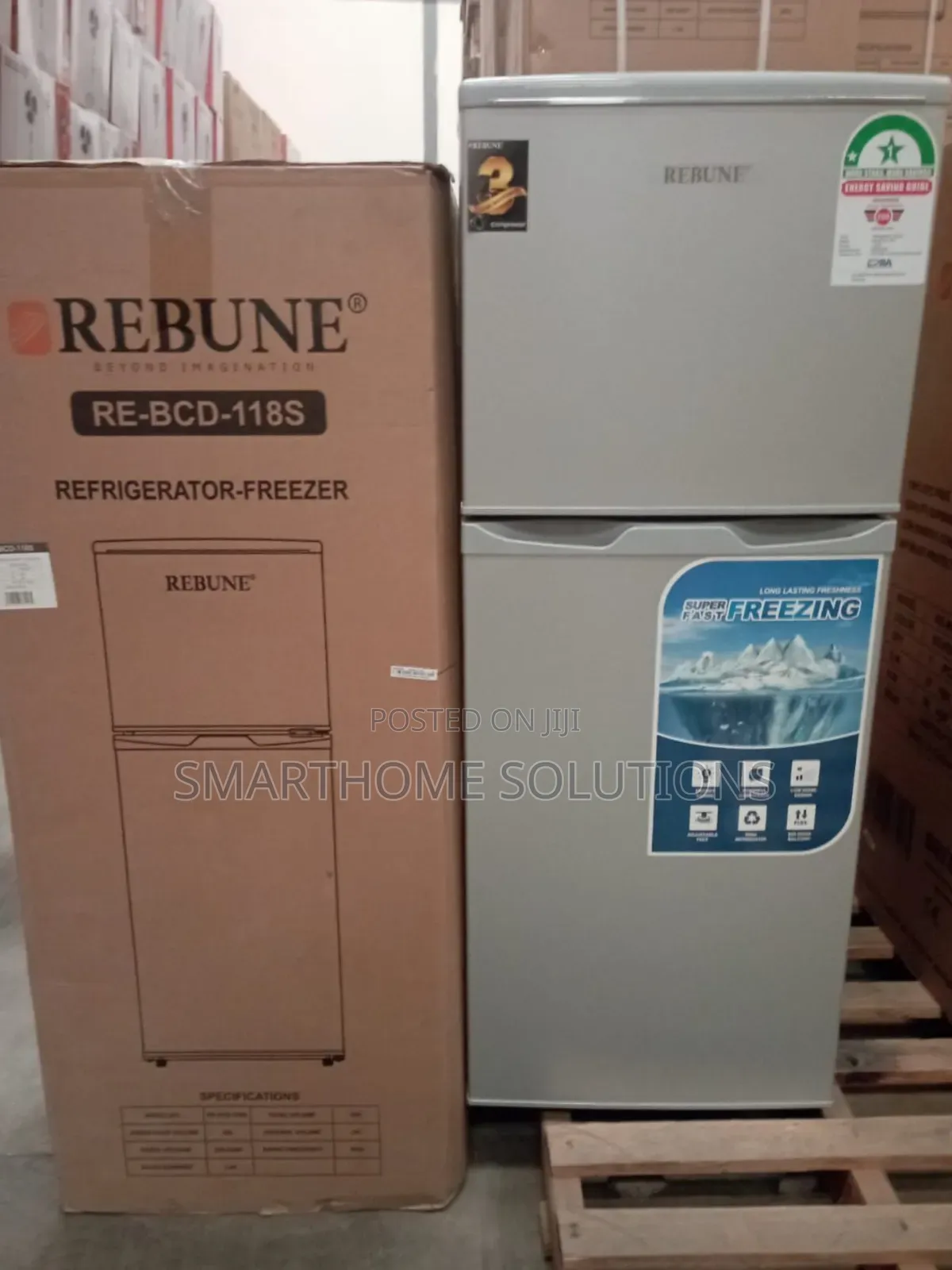 Rebune 118 Litres* Double Door Refrigerator *