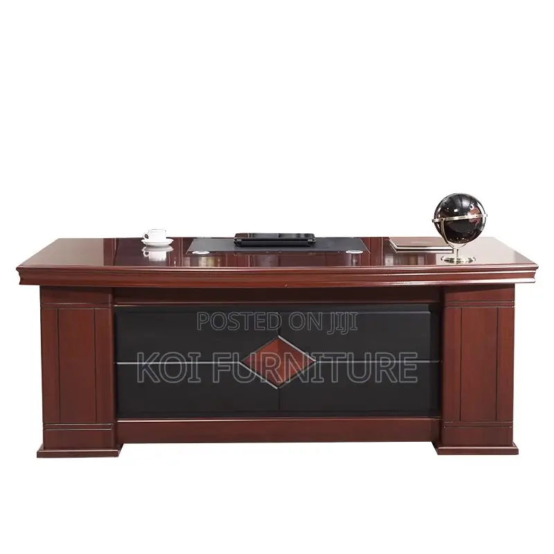 Office Desk : 1.8m Classic Mahogany Executive Desk - Premium Office
