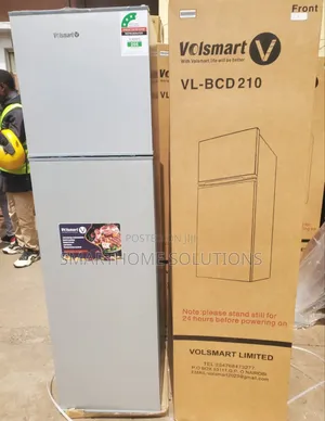 Volsmart 210 Litres Refrigerator Double Door Silver