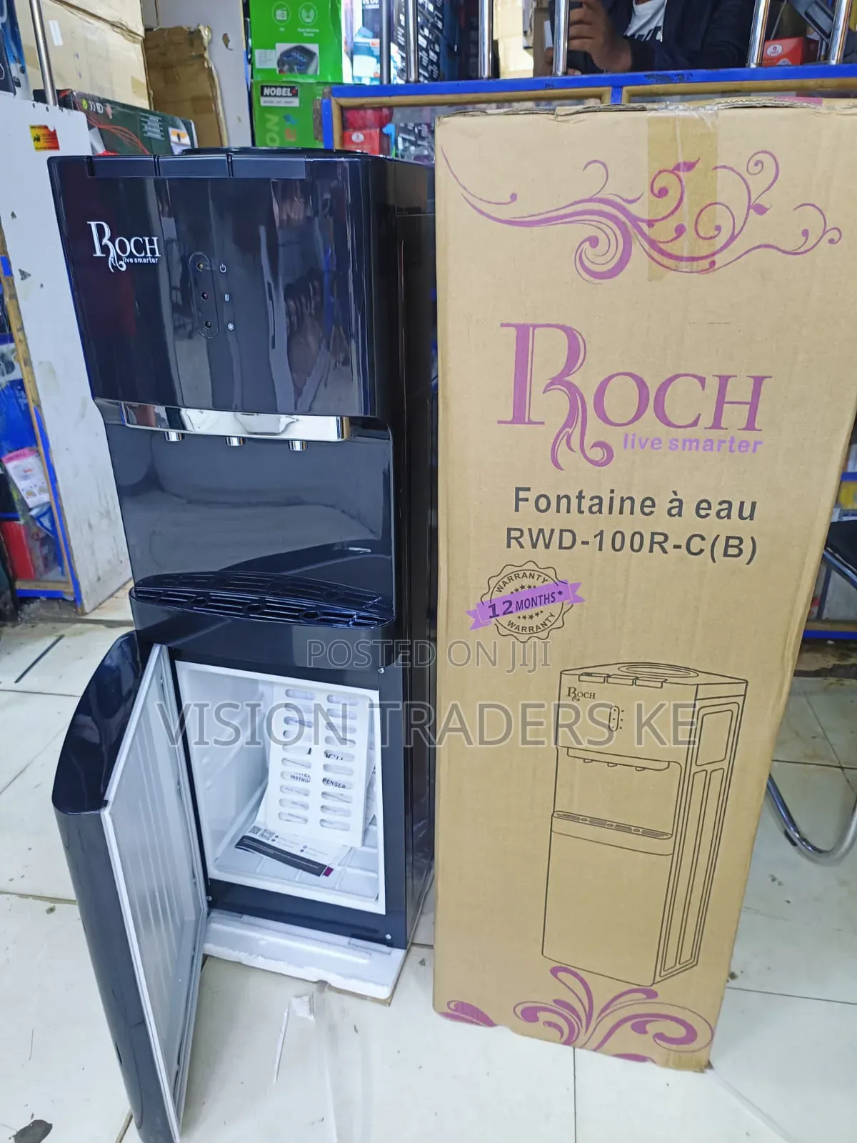 Roch 3 Taps Hot,Normal Cold Top Load Water Dispenser With Compressor