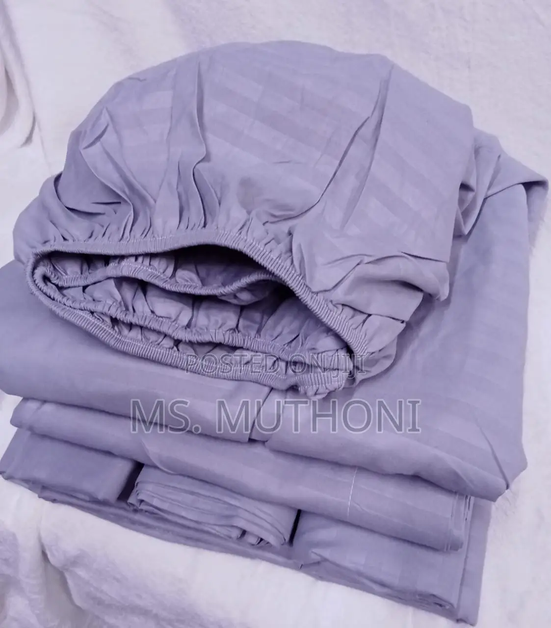 (6*6 ) 6 PCS Striped Fitted Bedsheet Sets*