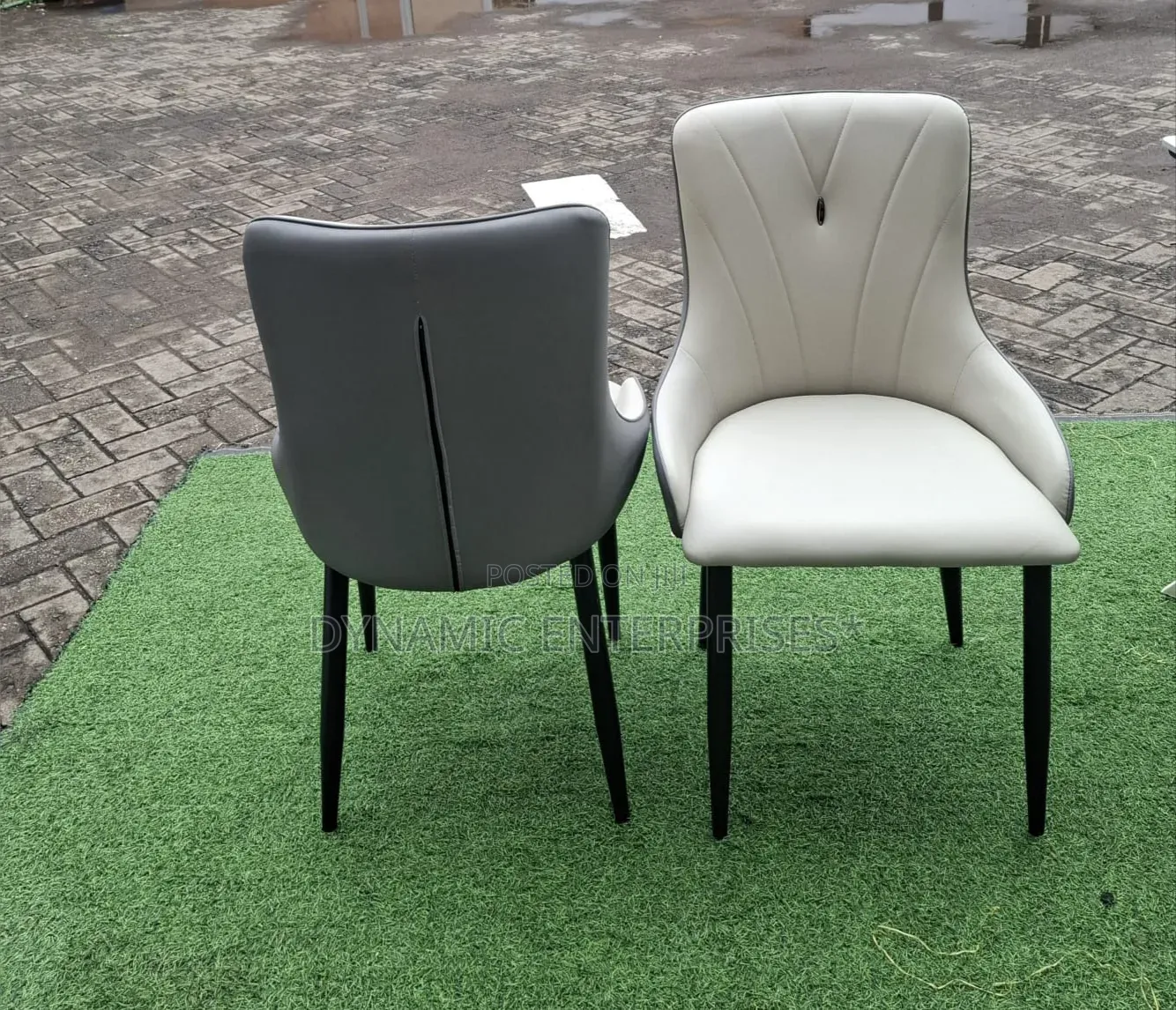 Modern Grey Upholstered Dining Chairs