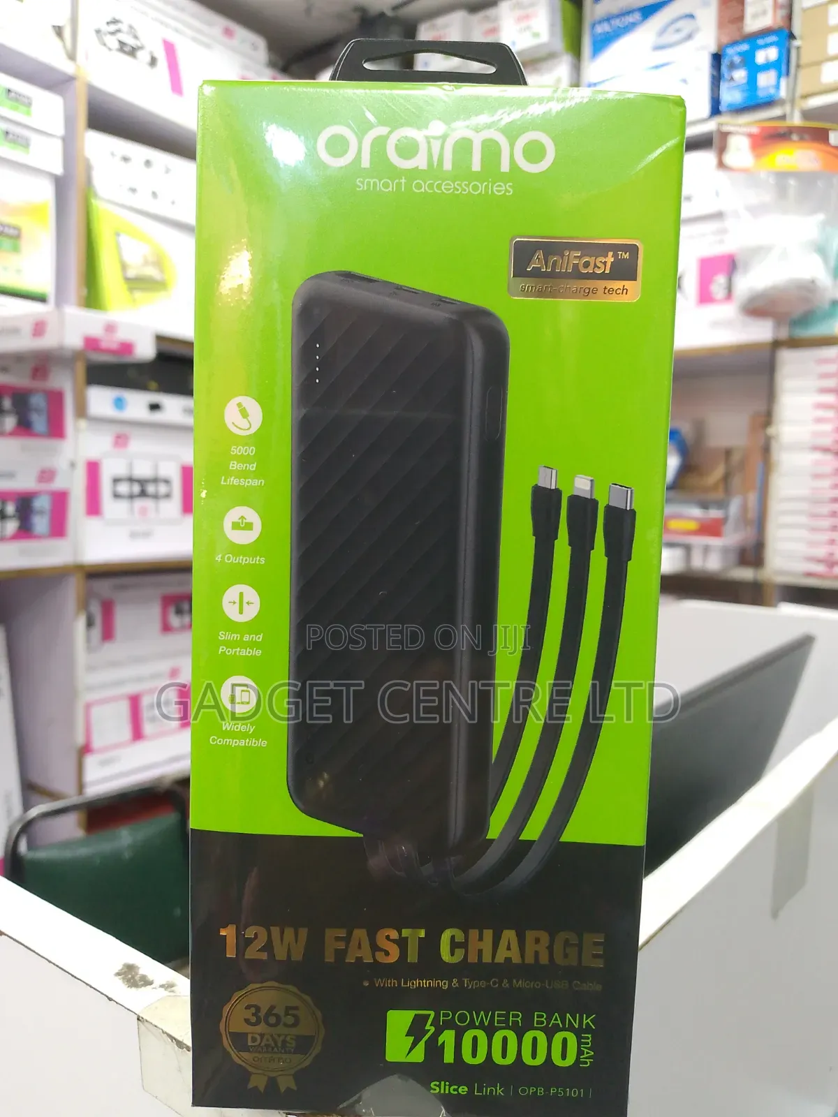 10000mah 12w Original Oraimo Antifast Power Bank