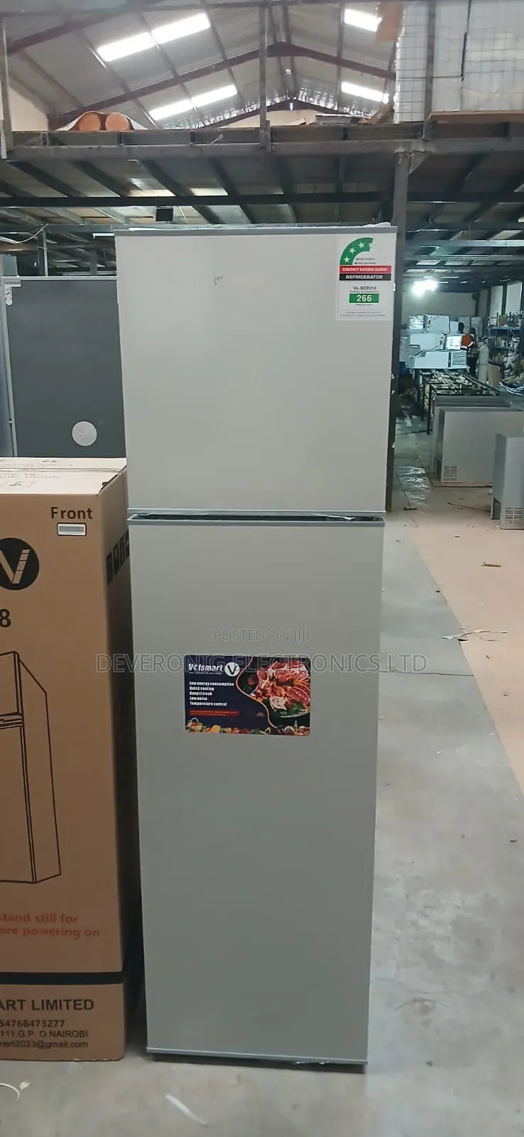Silver Volsmart 172litres Double Door Refrigerator