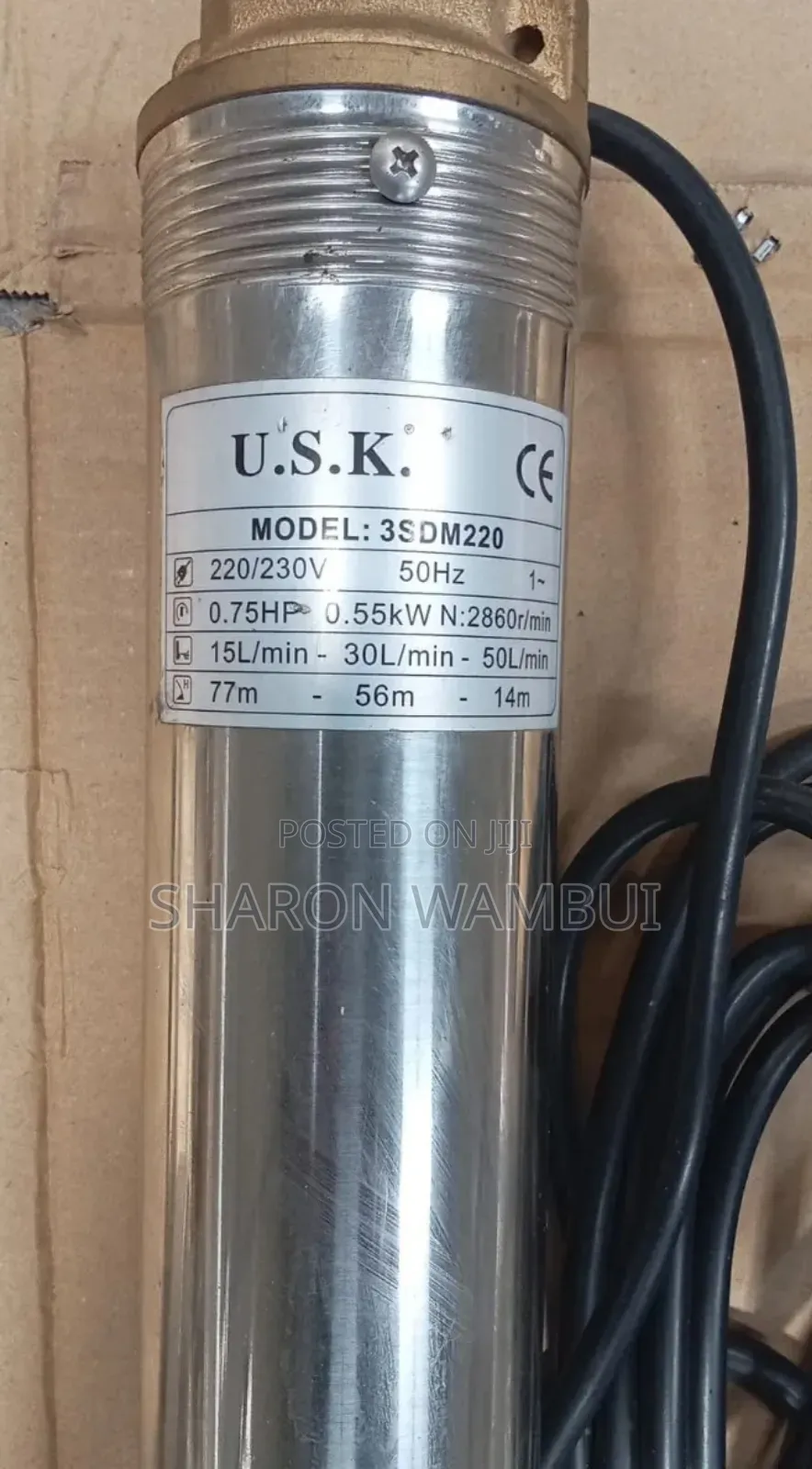New 0.75hp Submersible Water Pump/Usk 0.75hp Submersible Pump