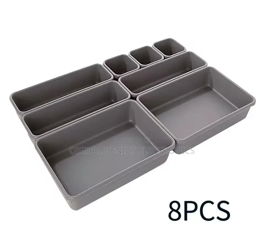 *8pcs Set Adjustable Plastic Drawer Organiser