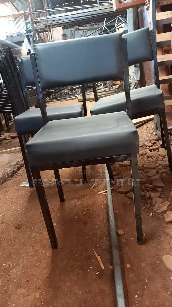 Black Modern Non Rotating Office Chair