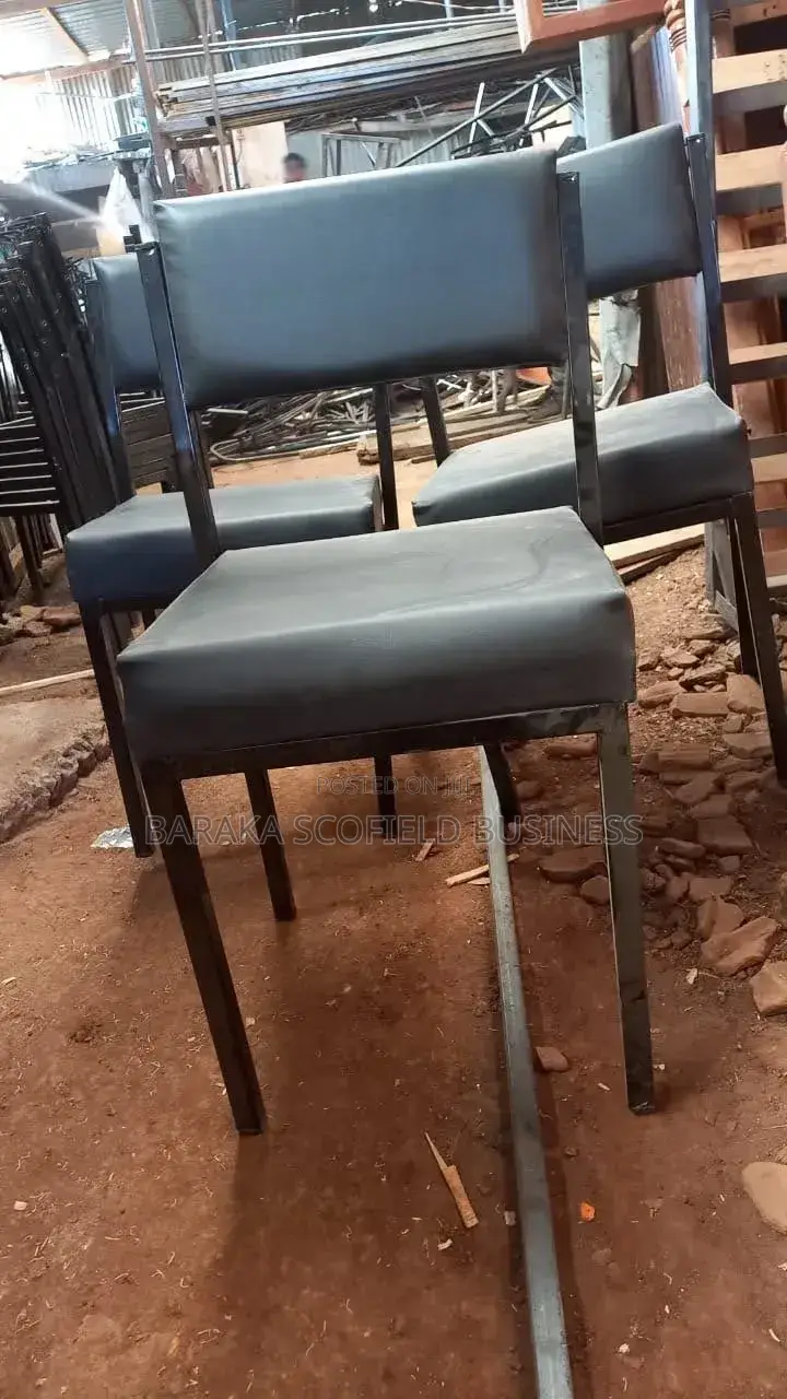 Black Modern Non Rotating Office Chair