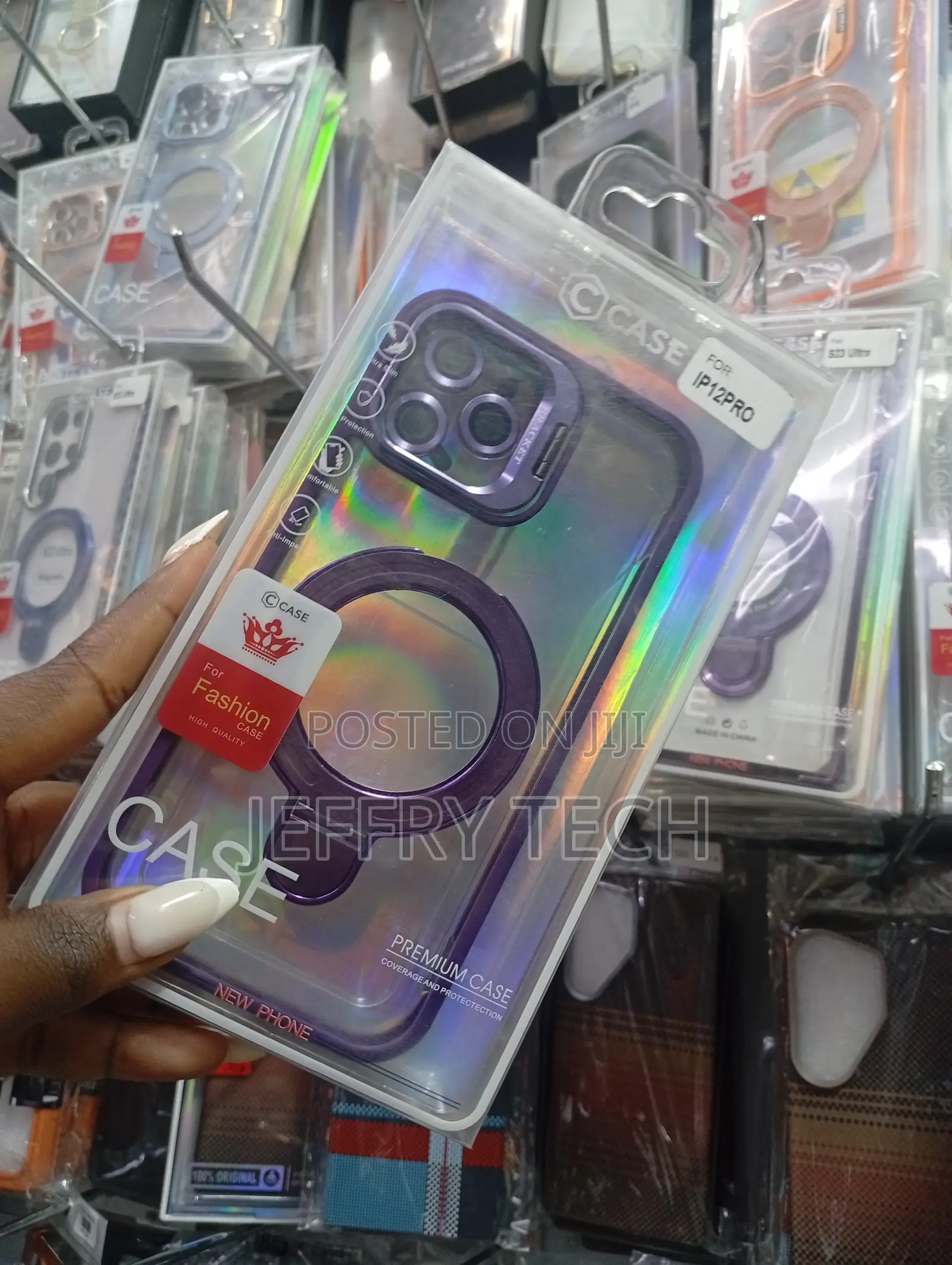 Branded Clear Magnetic Phone Case Designed for the iPhone 12 Pro