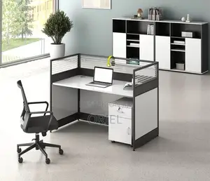 Office Workstation : 1-Way Office Workstation Desk