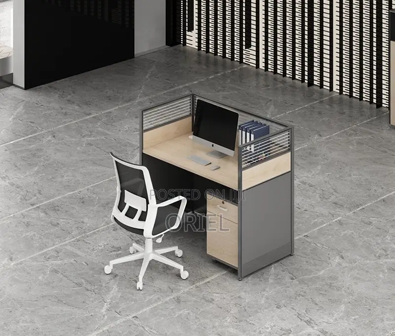 Office Workstation : 1-Way Office Workstation Desk