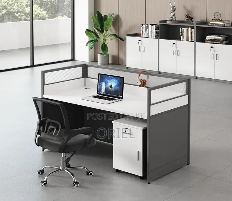 Office Workstation : 1-Way Office Workstation Desk
