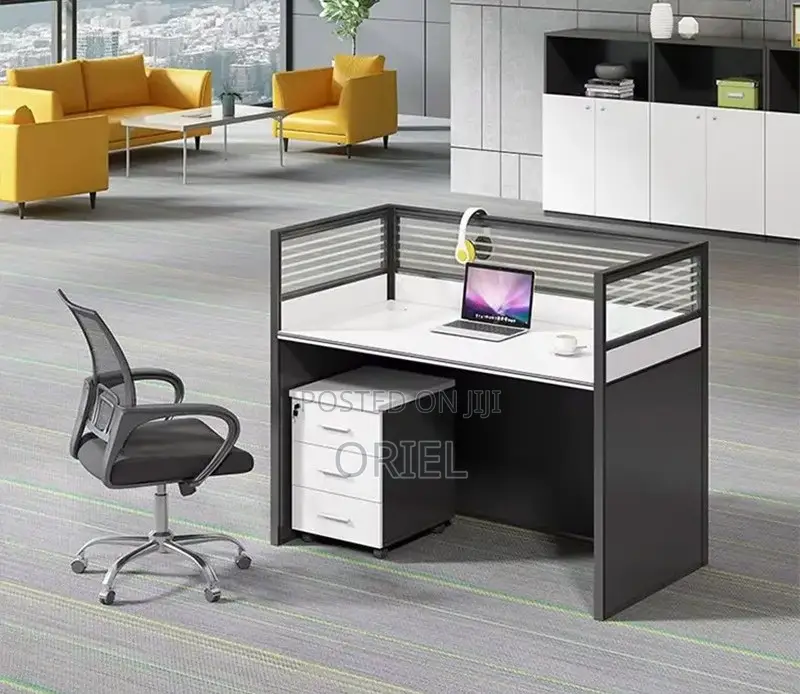 Office Workstation : 1-Way Office Workstation Desk